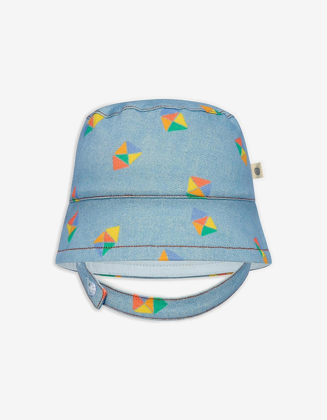 Girls Miso Beach Denim Sun Hat in Blue, 4 of 3