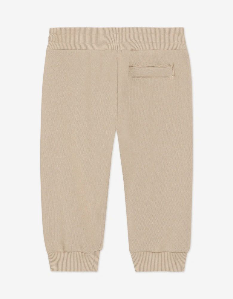 Baby Boys Logo Joggers in Beige