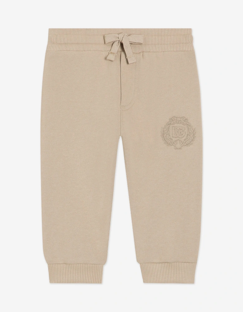 Baby Boys Logo Joggers in Beige