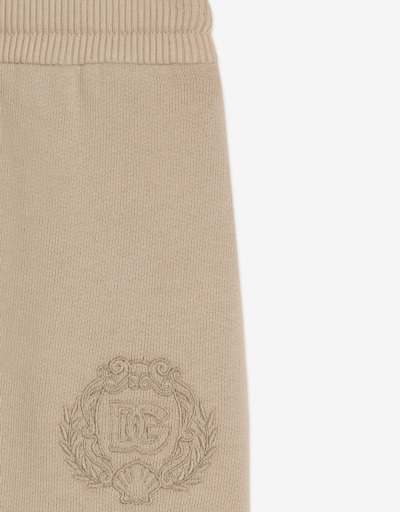 Baby Boys Logo Joggers in Beige