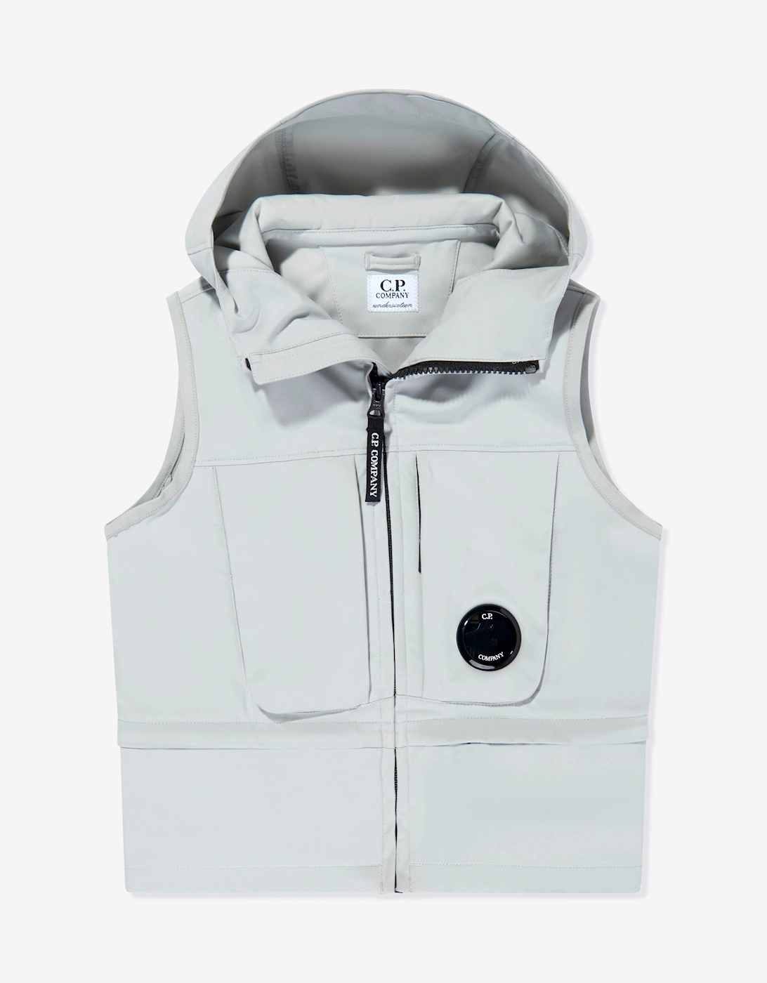 C.P. Company Boys Hooded Gilet in Grey, 5 of 4