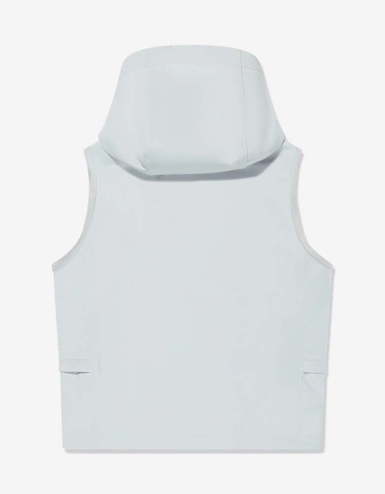 C.P. Company Boys Hooded Gilet in Grey
