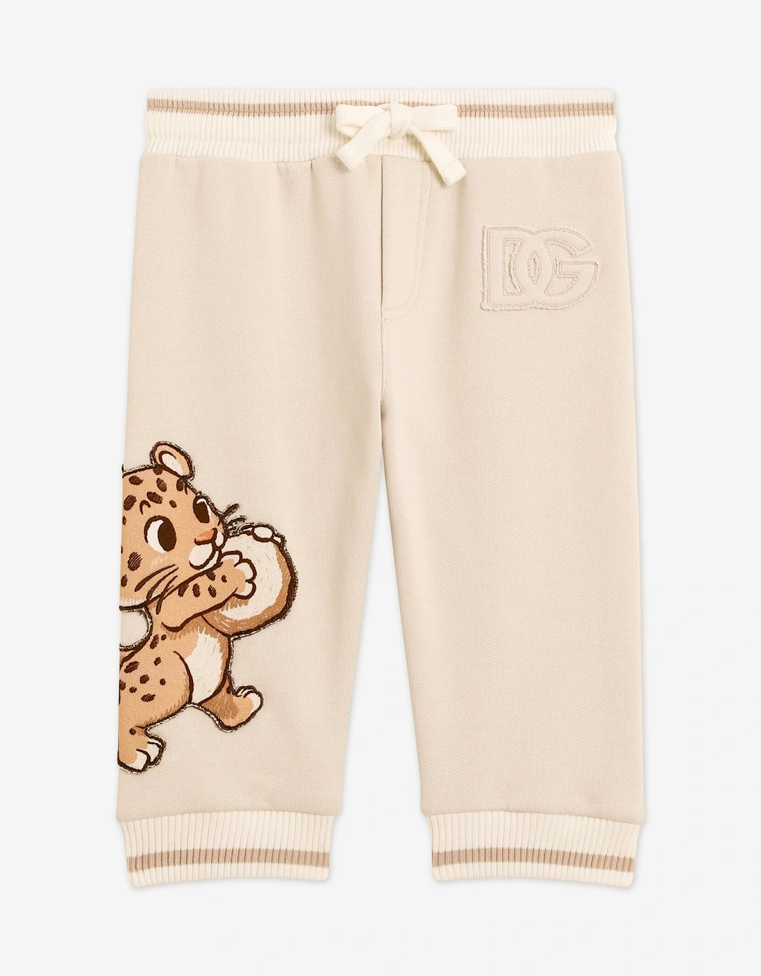Baby Leopard Logo Joggers in Ivory, 5 of 4