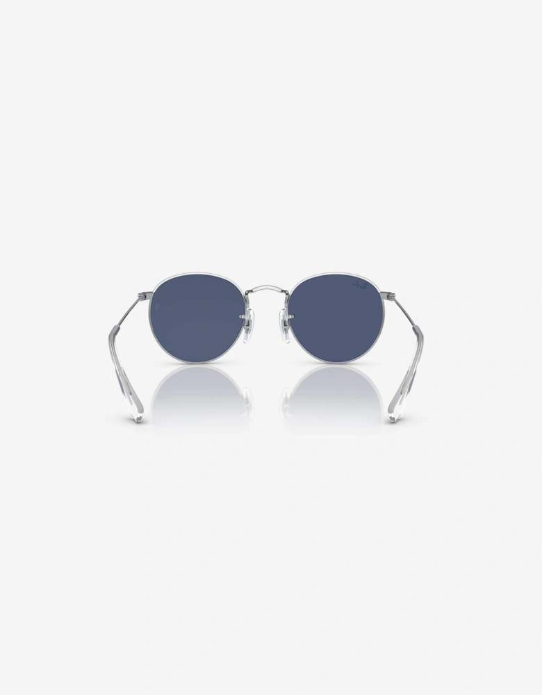 Kids Round Sunglasses in Silver