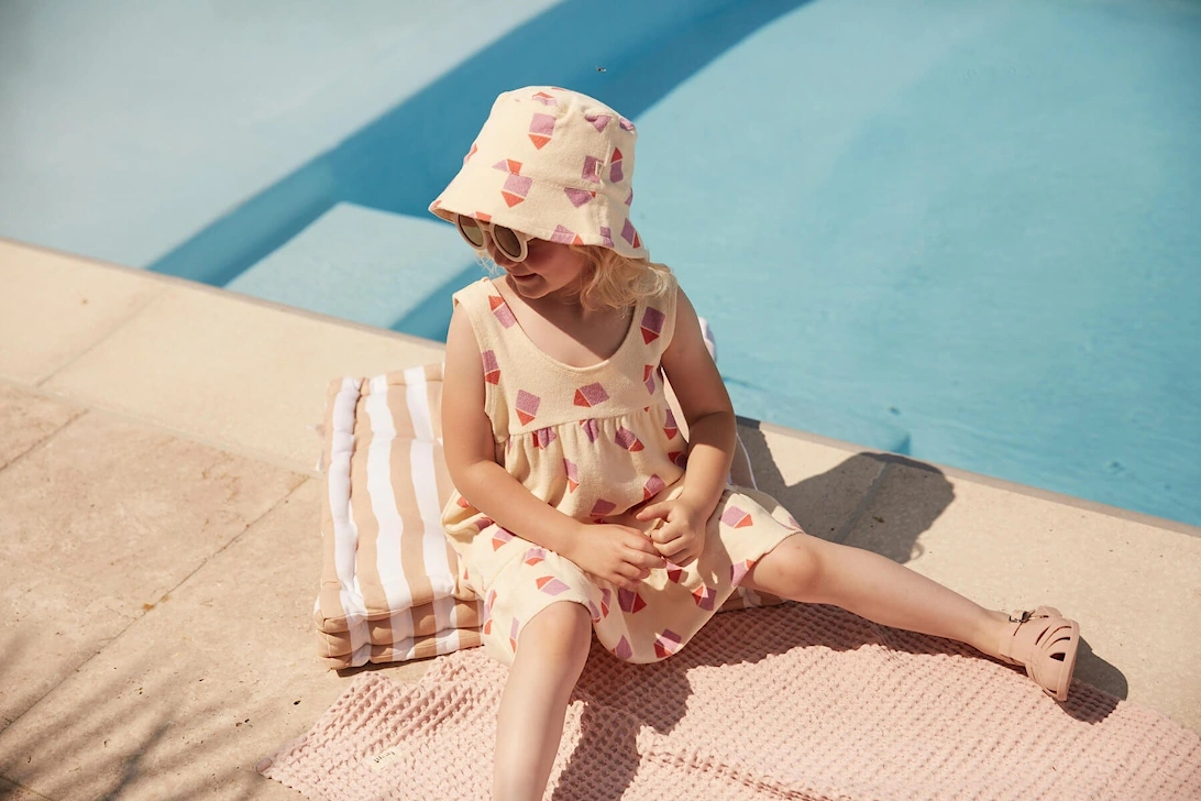 Girls Beach Hut Sun Hat in Ivory