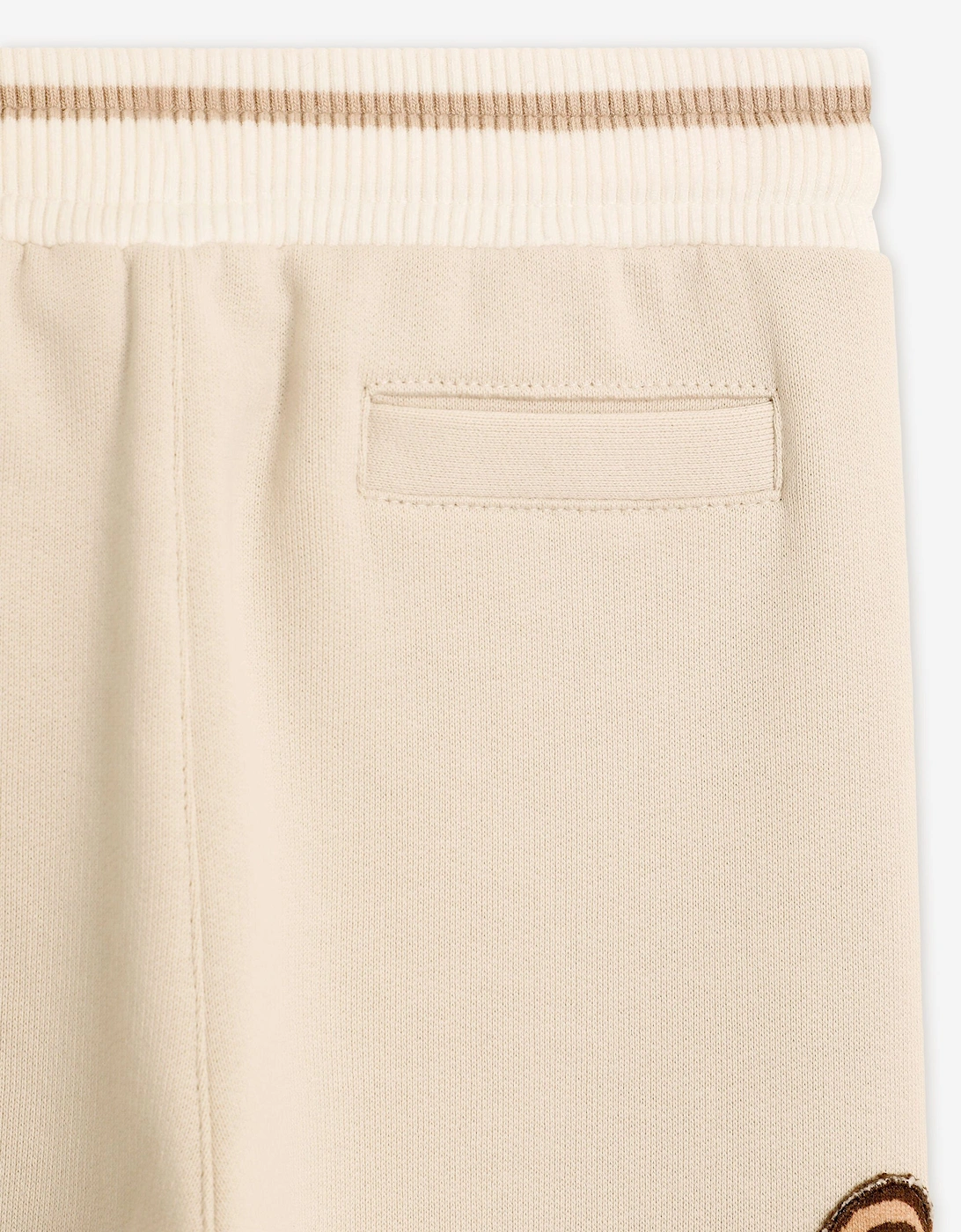 Baby Leopard Logo Joggers in Ivory