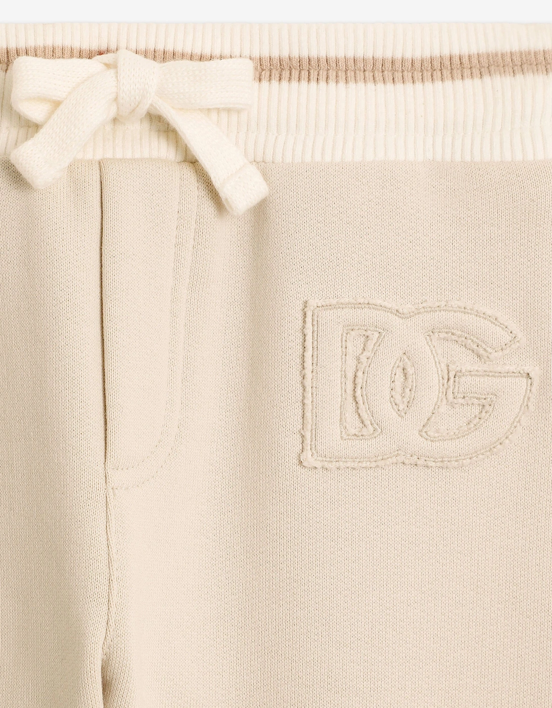 Baby Leopard Logo Joggers in Ivory