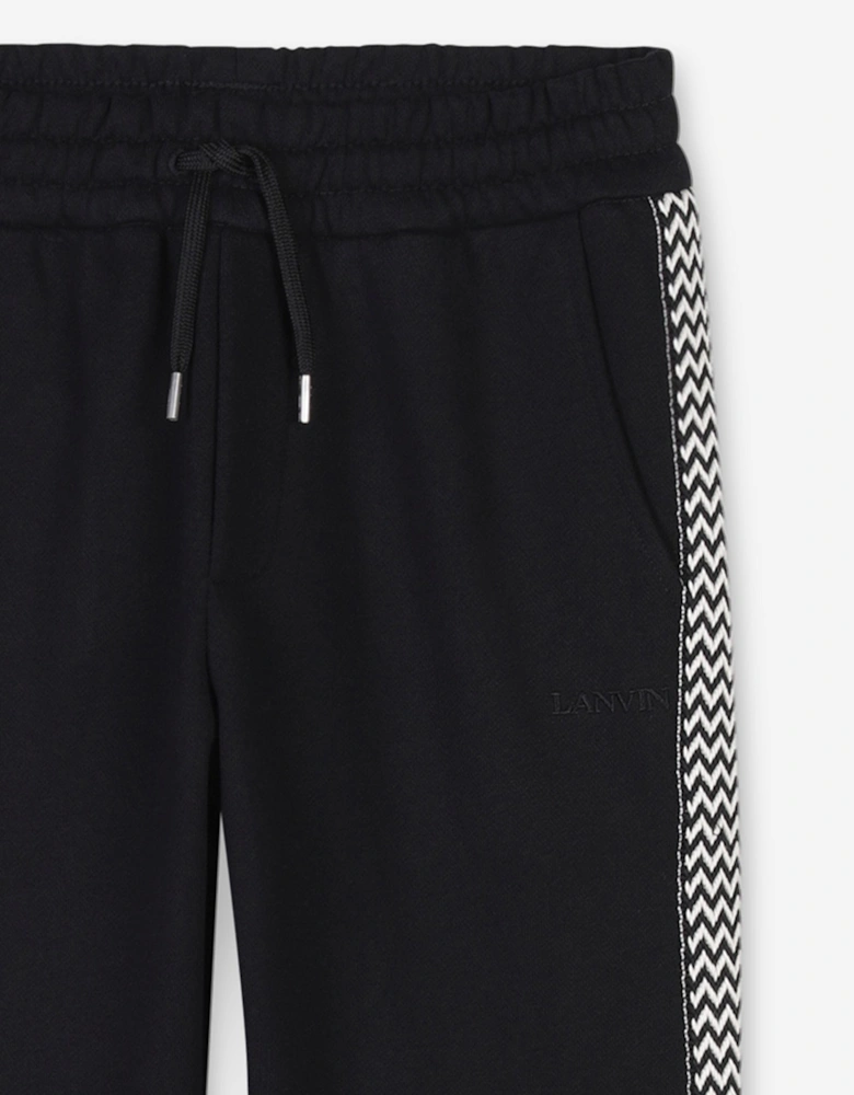 Boys Embroidered Logo Joggers in Black