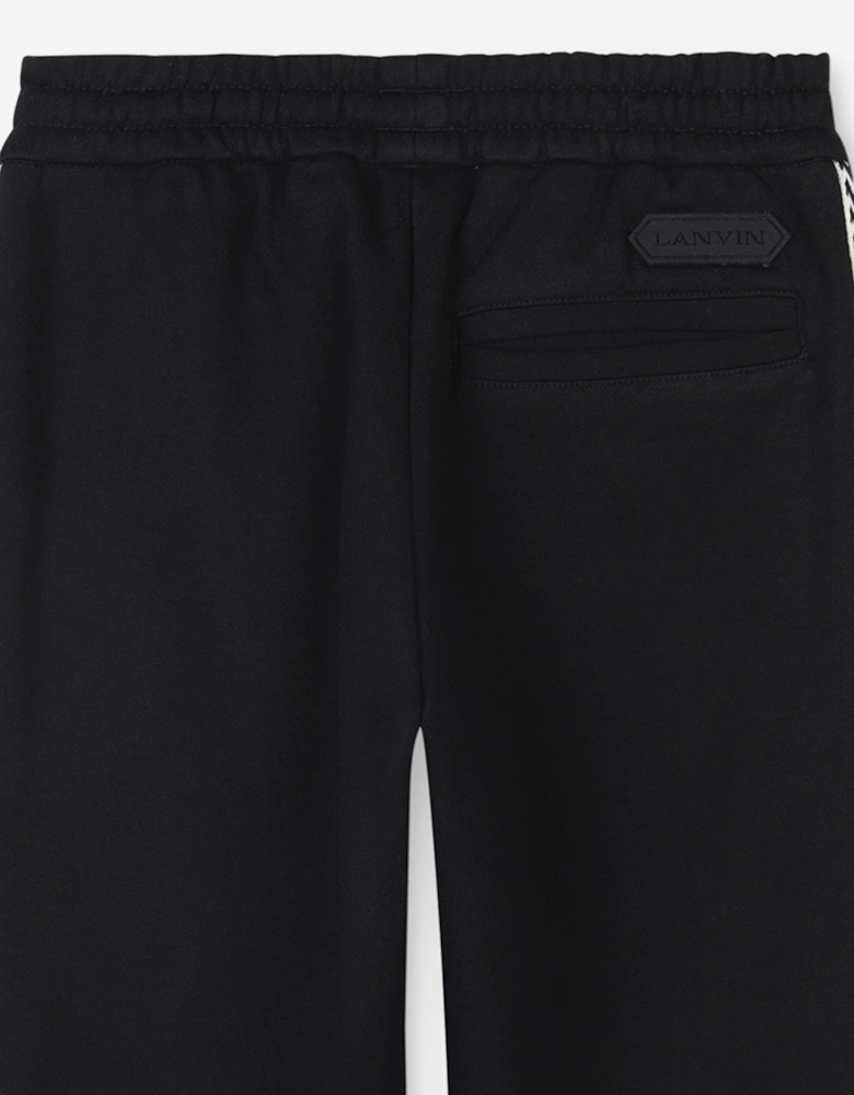 Boys Embroidered Logo Joggers in Black