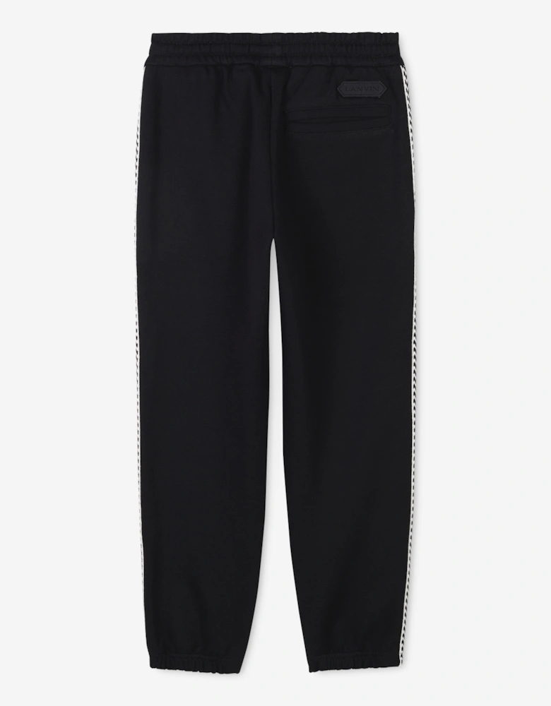 Boys Embroidered Logo Joggers in Black
