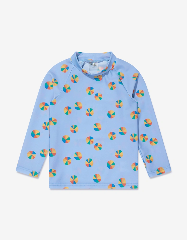 Girls Beach Ball UV Rash Top in Blue