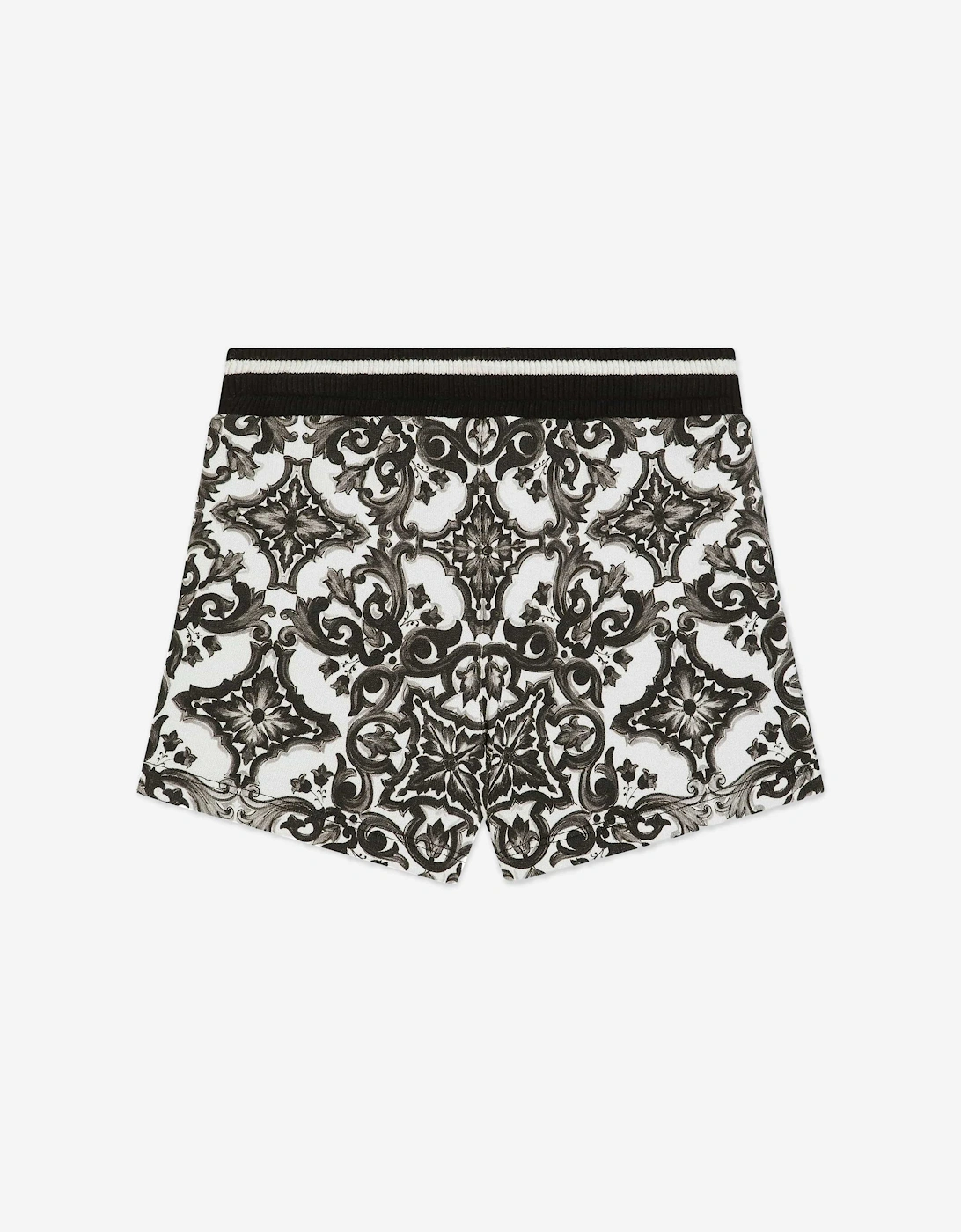 Baby Boys Majolica Print Shorts in Black
