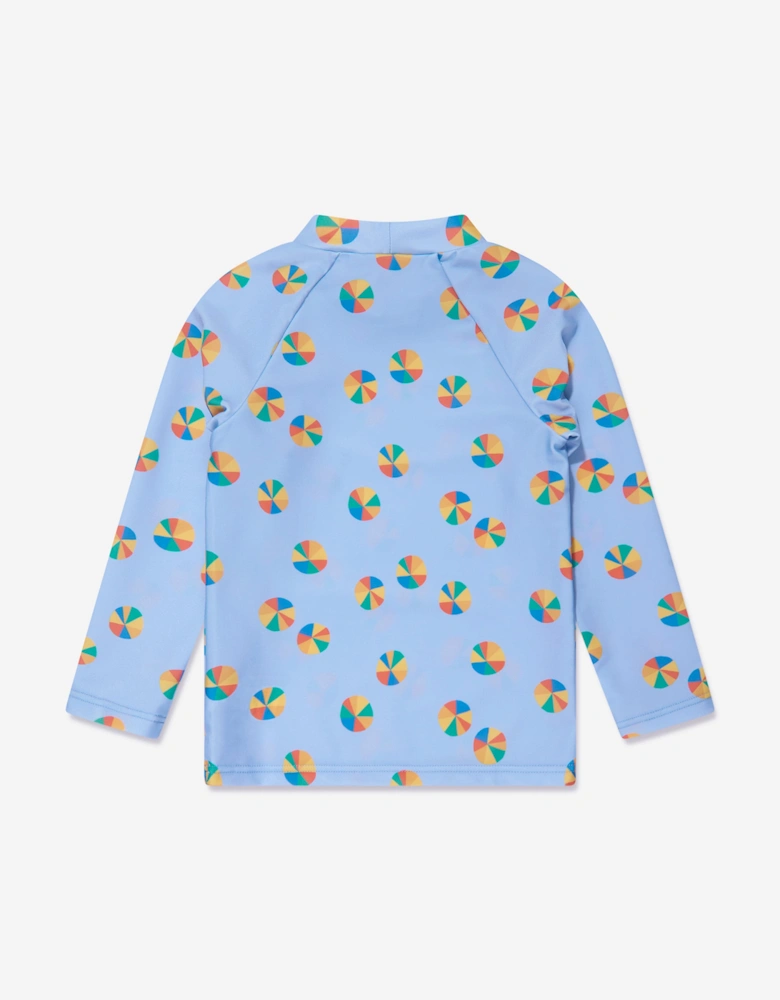 Girls Beach Ball UV Rash Top in Blue