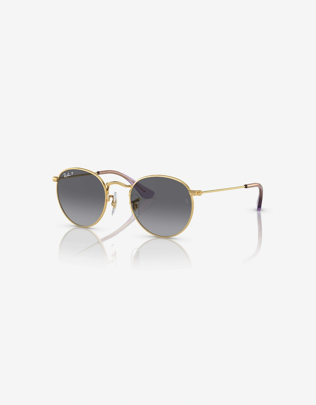 Kids Round Sunglasses in Gold, 3 of 2