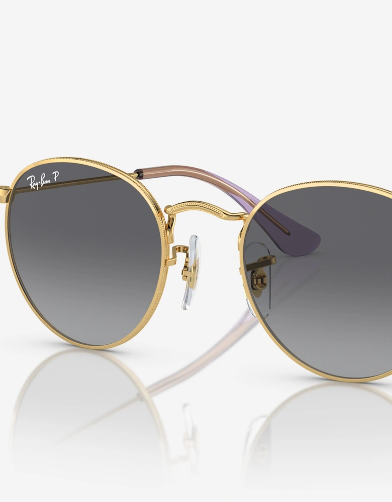 Kids Round Sunglasses in Gold