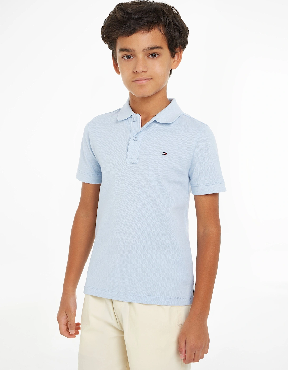 Boys Flag Polo Shirt in Blue