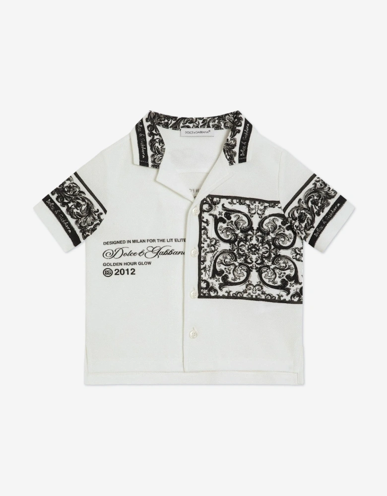 Baby Boys Majolica Shirt in White
