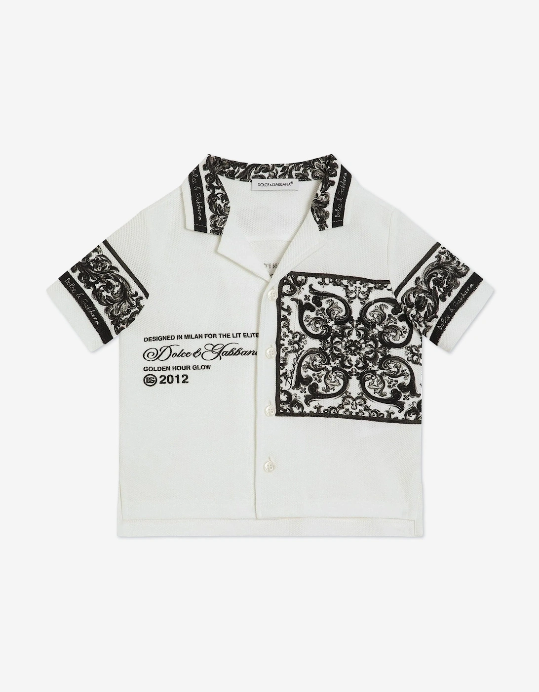 Baby Boys Majolica Shirt in White, 5 of 4