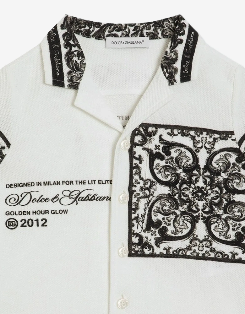 Baby Boys Majolica Shirt in White