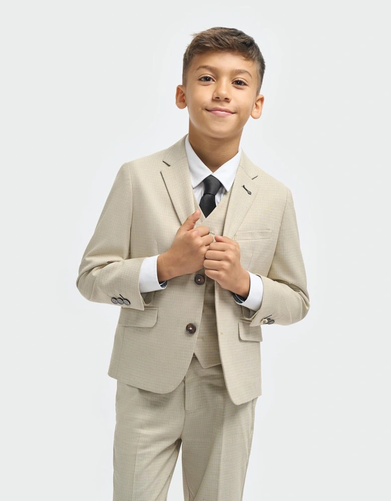 Boys Hampton Suit in Beige