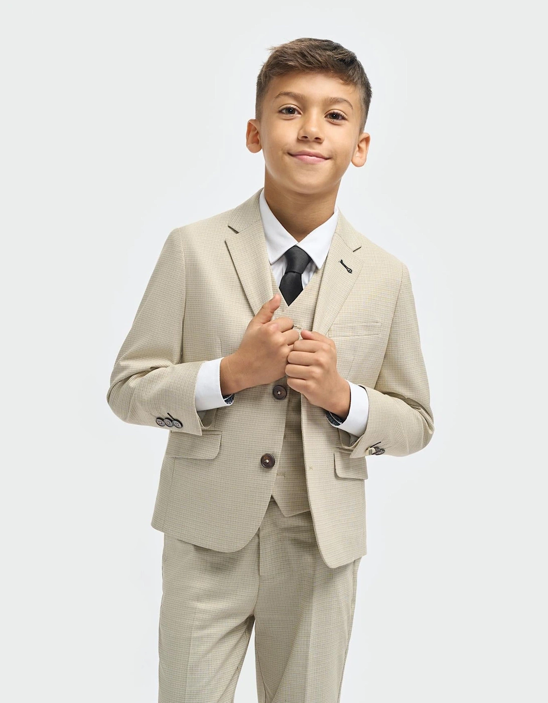 Boys Hampton Suit in Beige