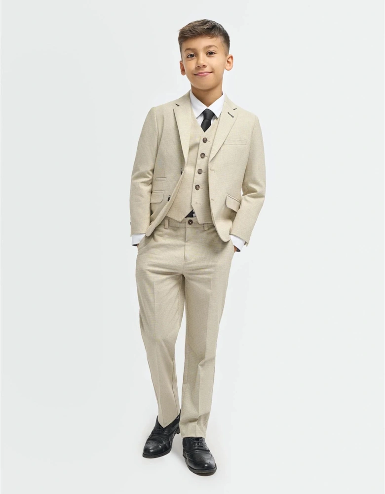 Boys Hampton Suit in Beige