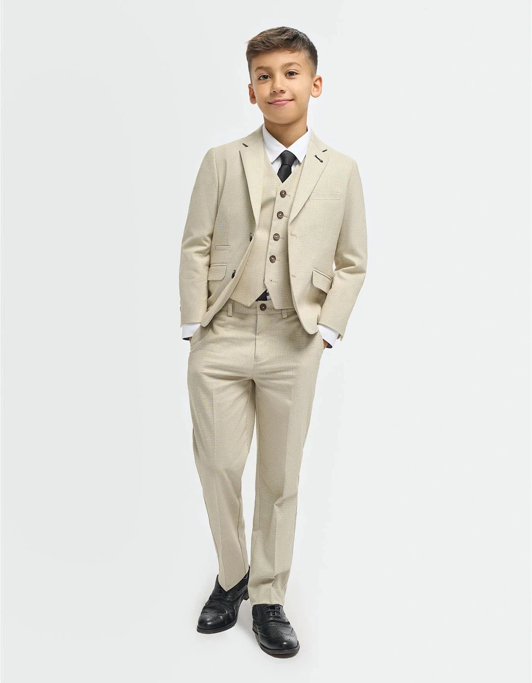 Boys Hampton Suit in Beige, 5 of 4