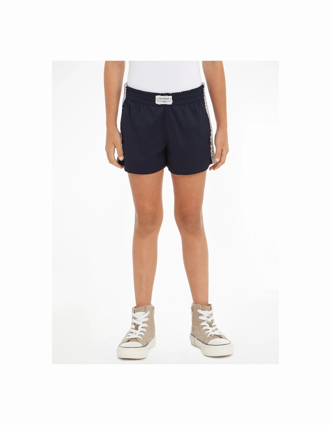 Girls 1985 Logo Shorts in Navy