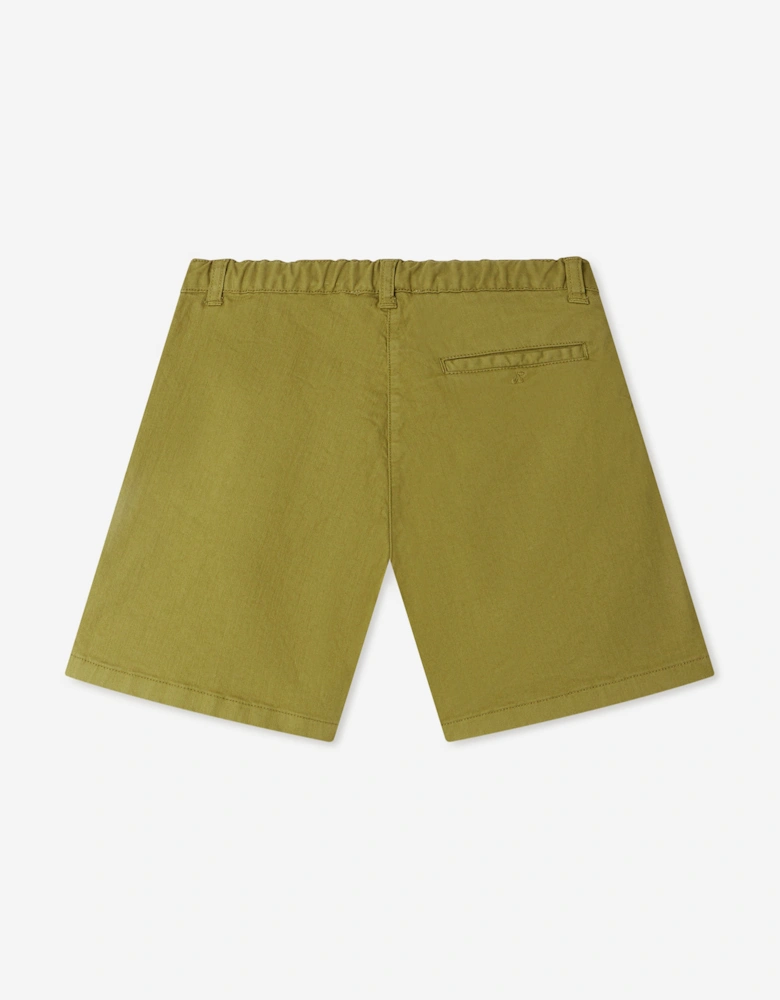 Girls Cotton Shorts in Green