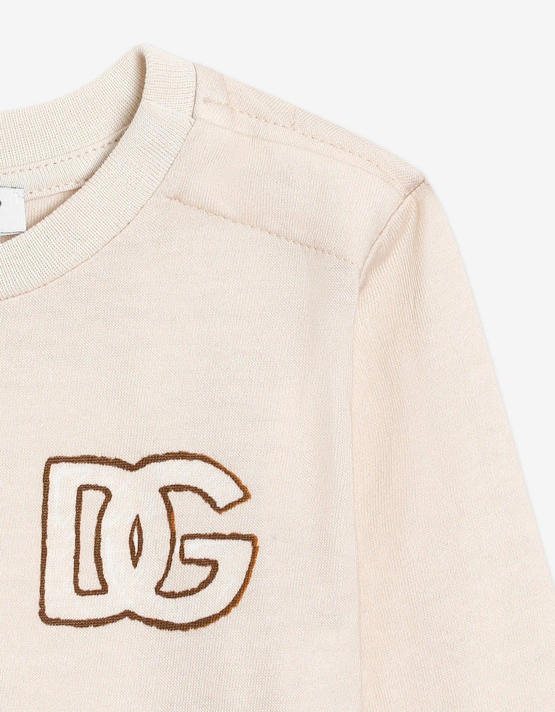 Baby Boys Leopard Long Sleeve T-Shirt in Beige