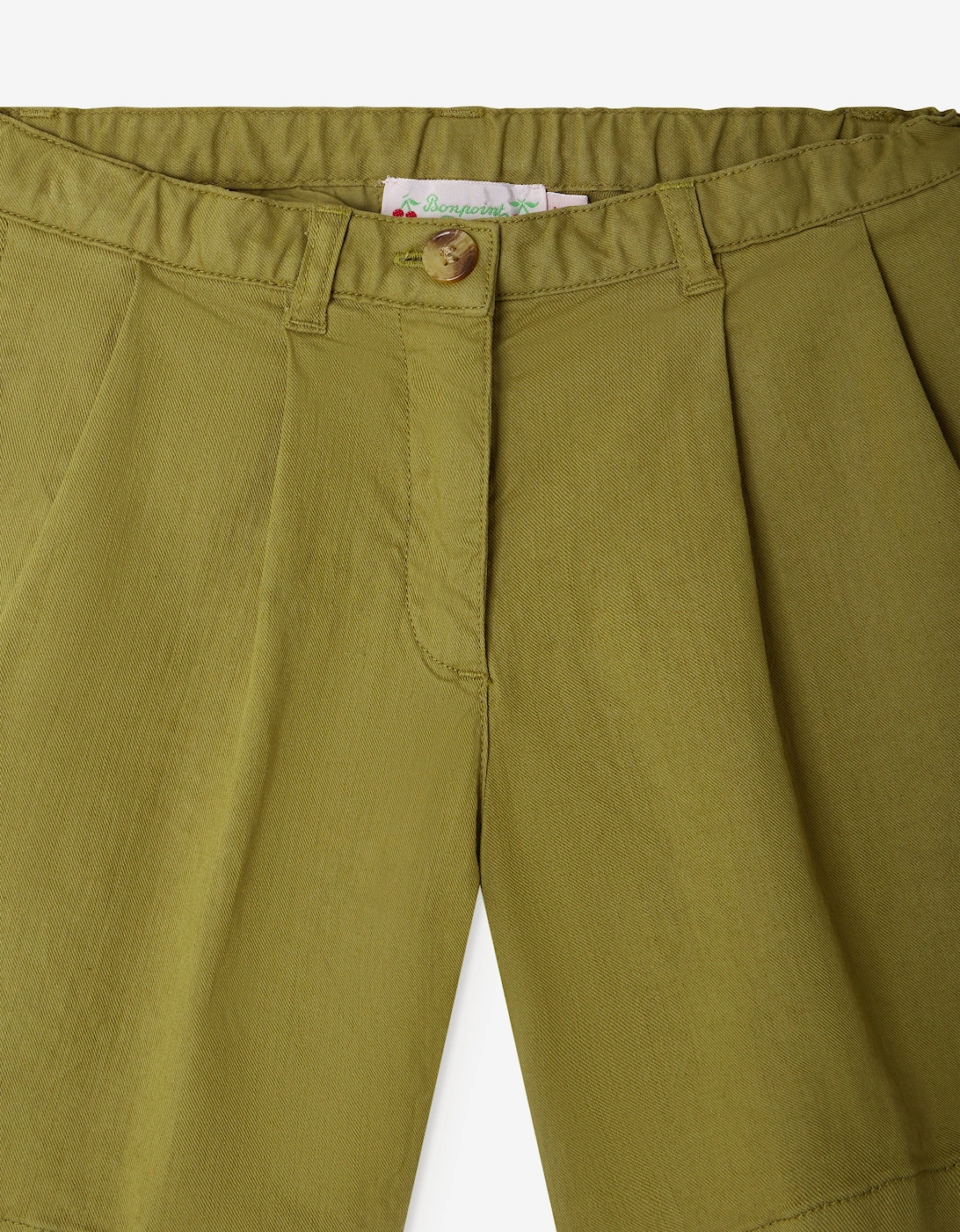 Girls Cotton Shorts in Green