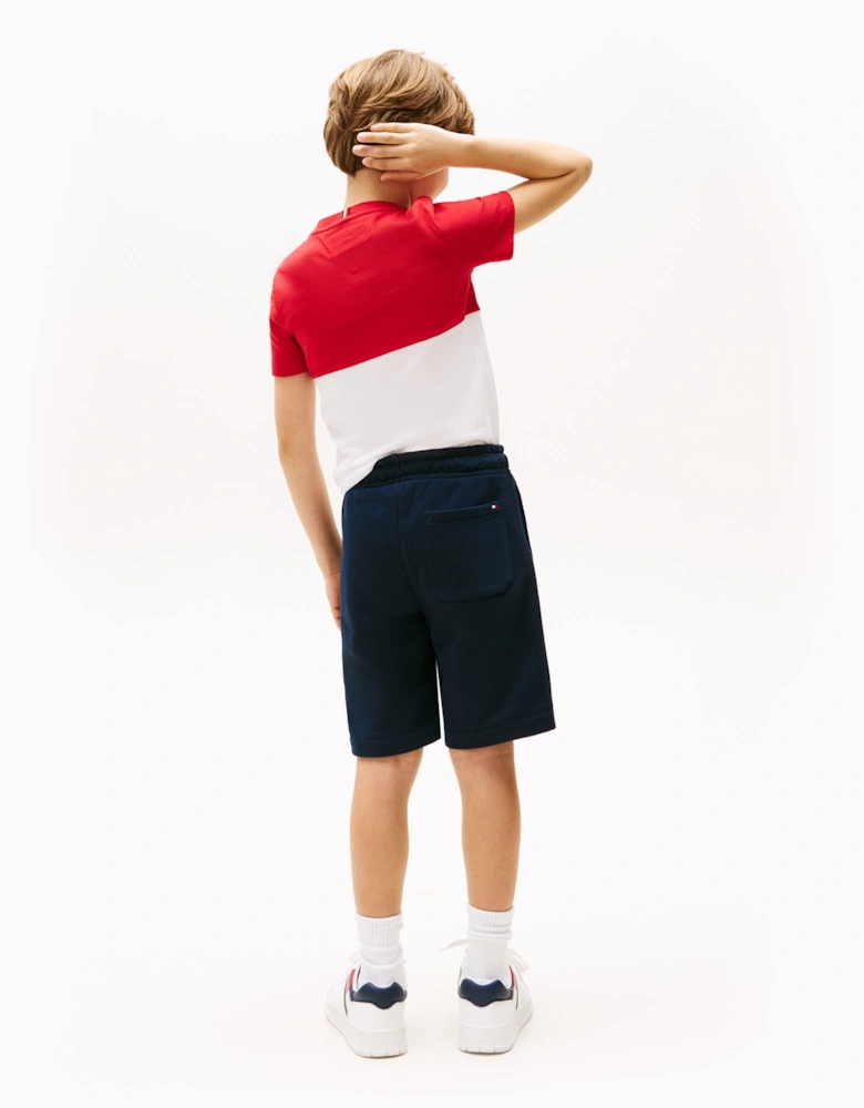 Boys Colourblock Short Set in Red
