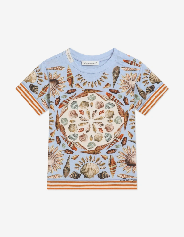 Baby Boys Shell Print T-Shirt in Blue