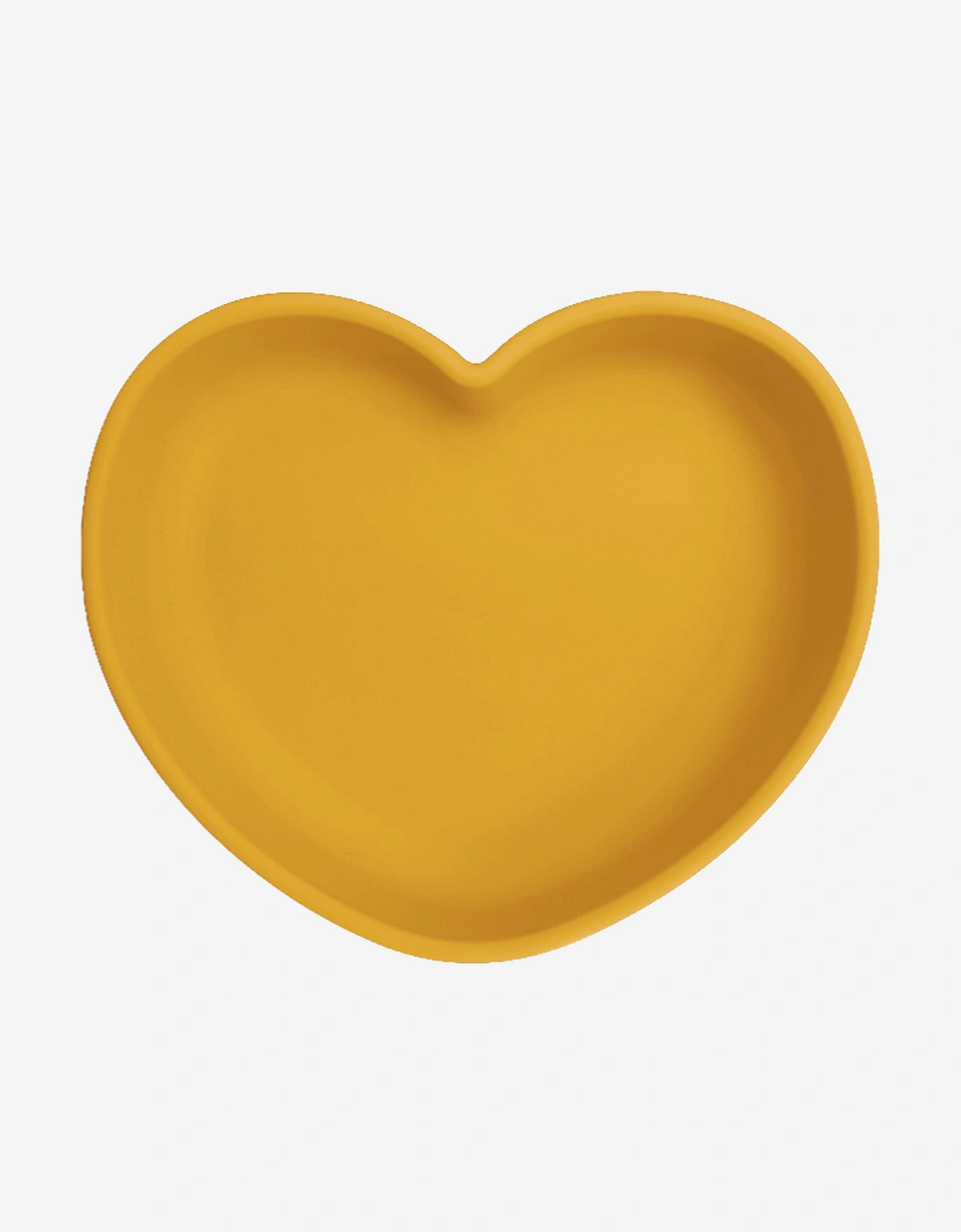 Silicone Heart Shaped Suction Plates in Yellow, 4 of 3