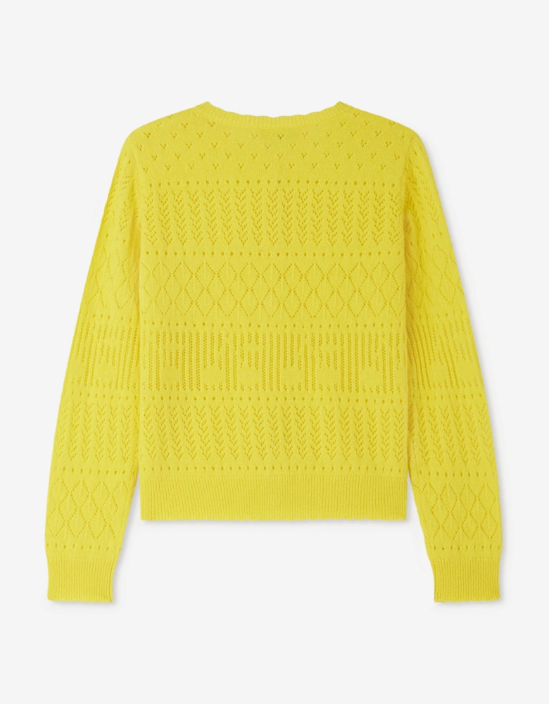 Girls Enza Cardigan in Yellow