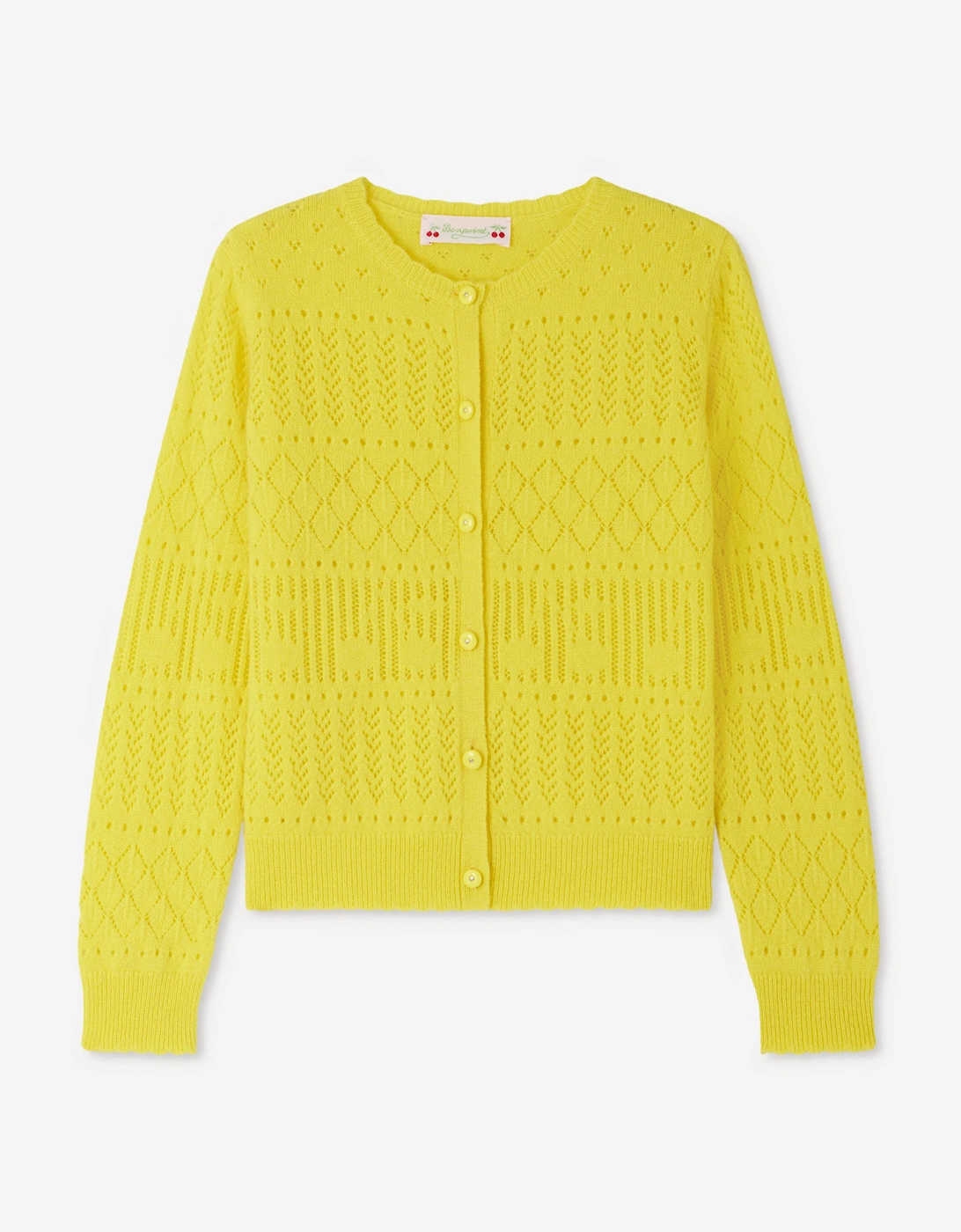 Girls Enza Cardigan in Yellow, 5 of 4
