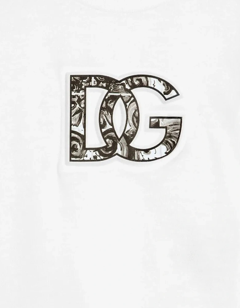 Baby Boys Embossed Logo T-Shirt in White