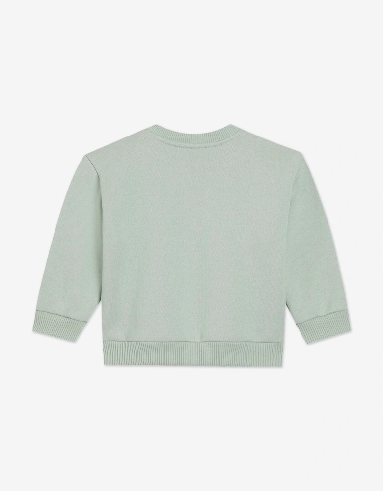 Baby Boys Logo Sweatshirt in Green