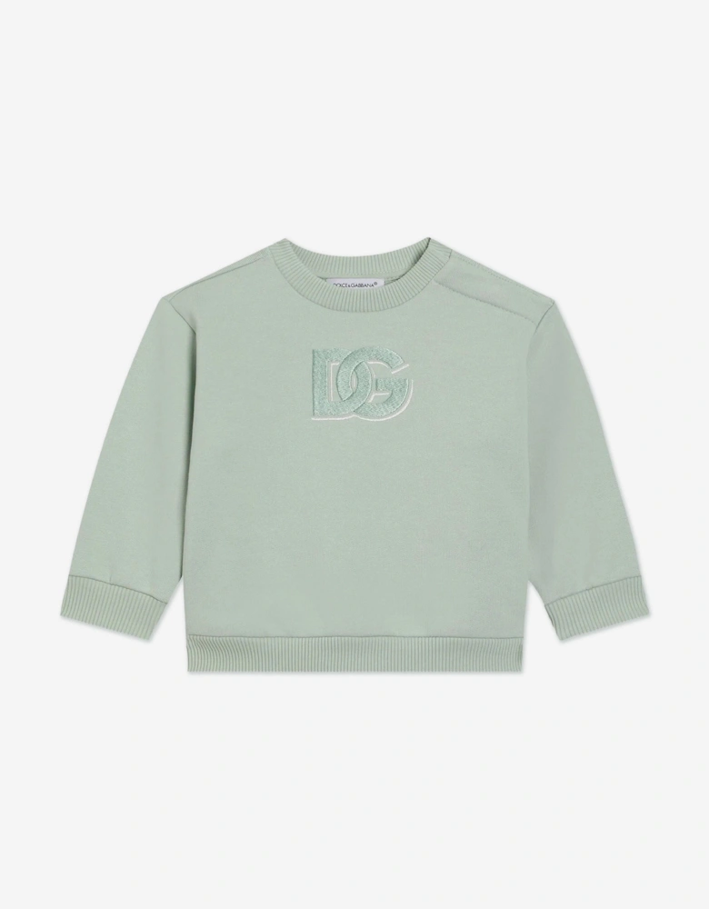 Baby Boys Logo Sweatshirt in Green