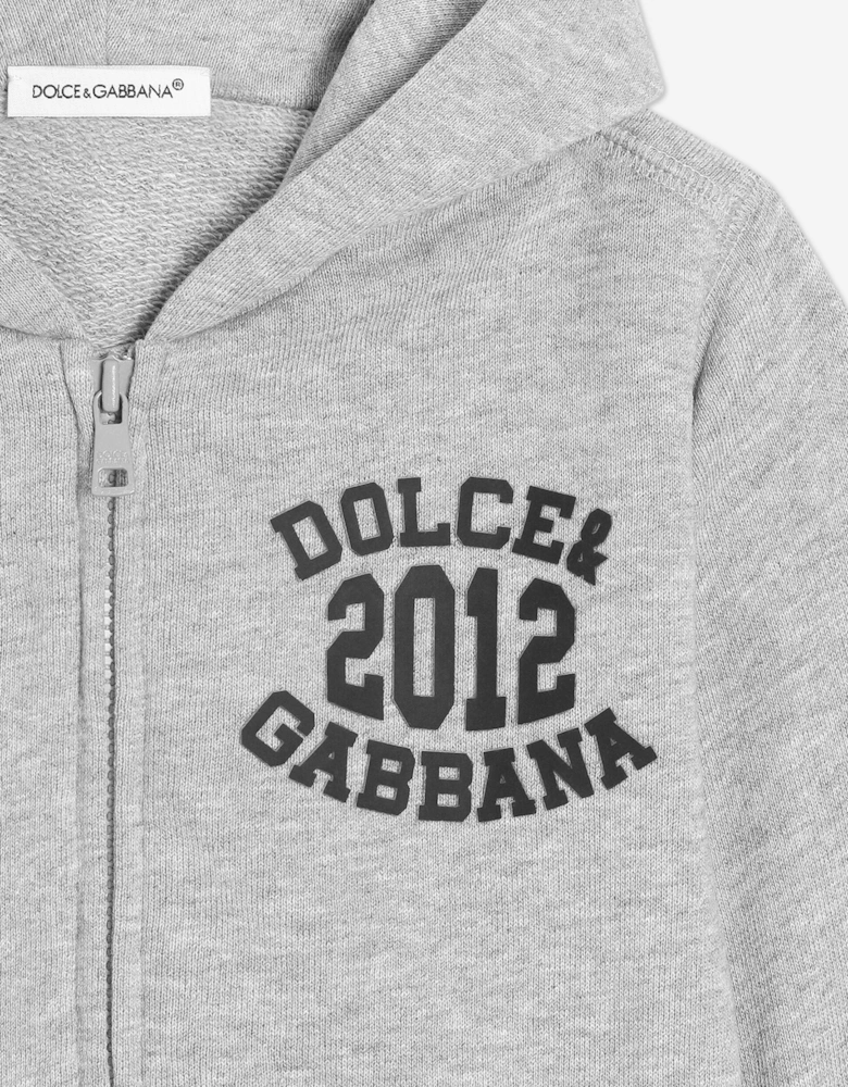 Baby Boys 2012 Logo Zip Up Top in Grey
