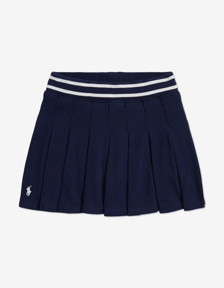 Girls Pleated Skort in Navy