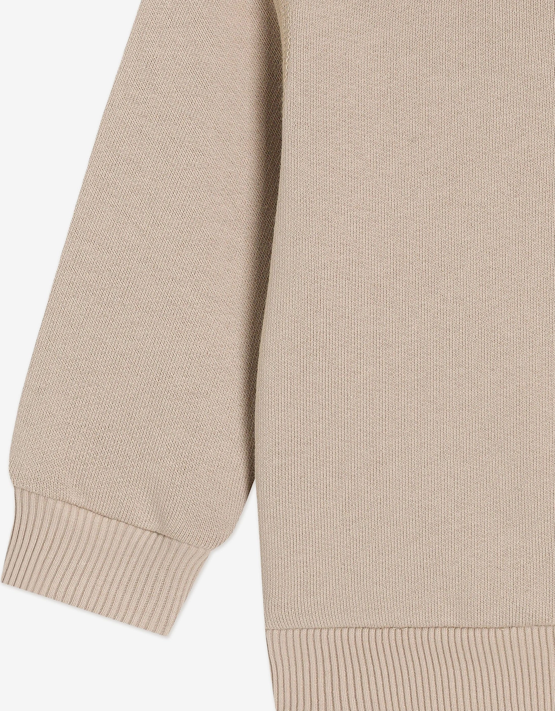 Baby Boys Logo Zip Up Top in Beige