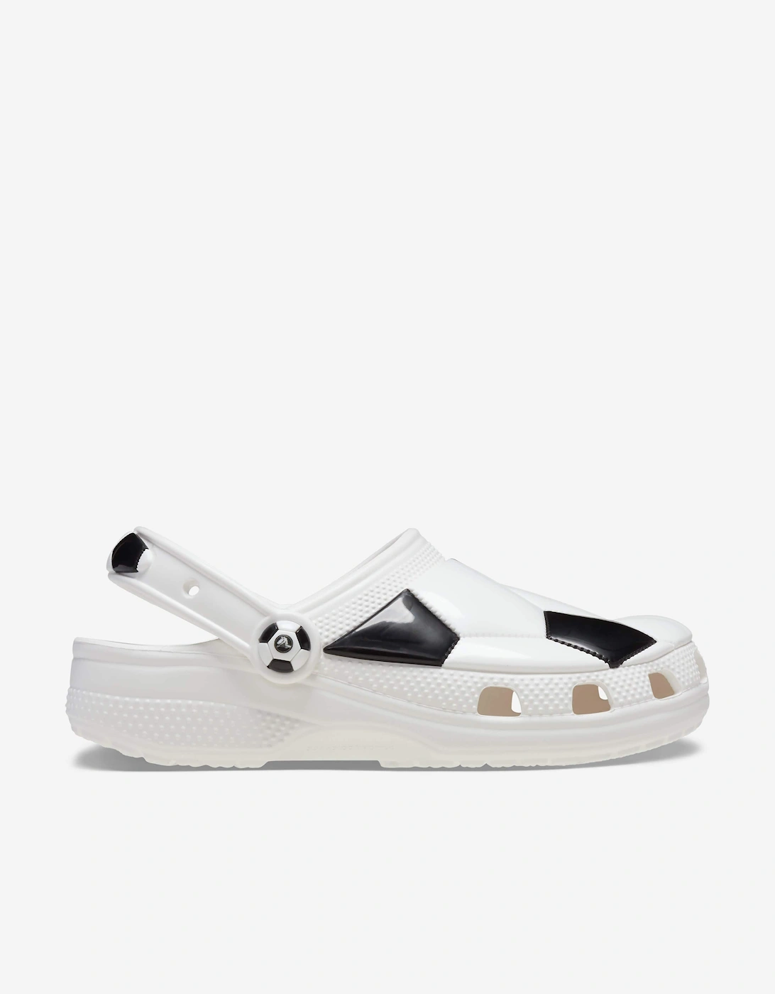 Kids Classic Soccer Ball Clog in White, 5 of 4