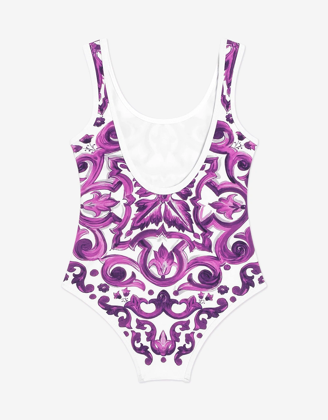 Baby Girls Majolica Print Swimsuit in Purple