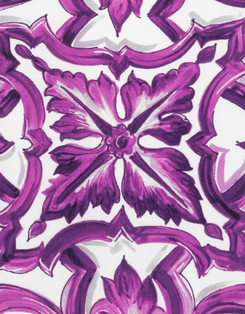 Baby Girls Majolica Print Swimsuit in Purple