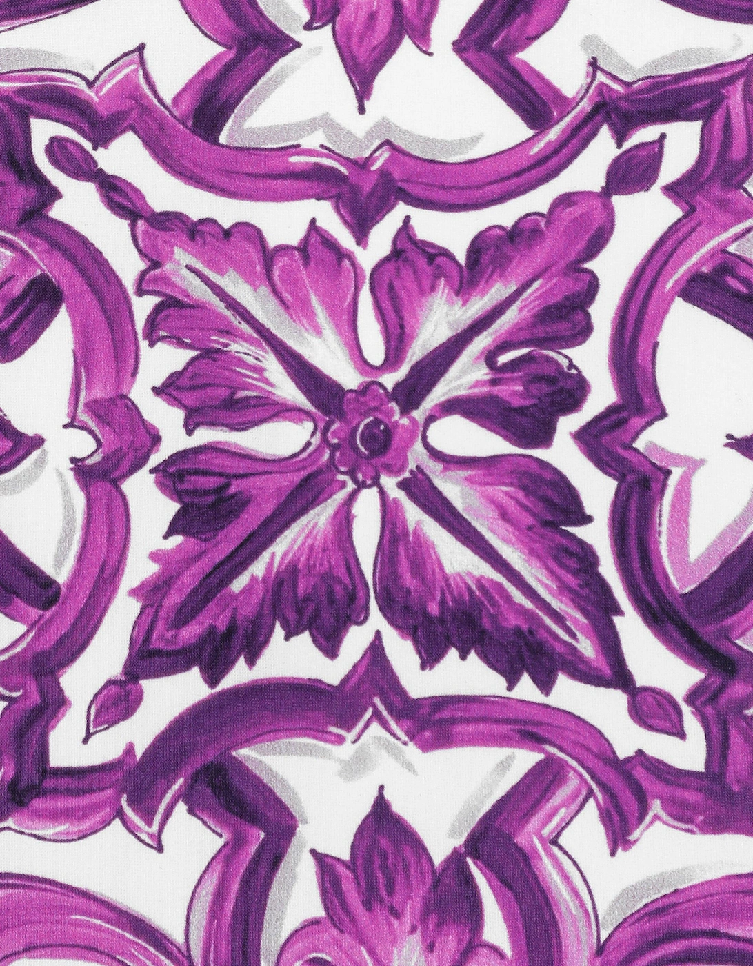 Baby Girls Majolica Print Swimsuit in Purple