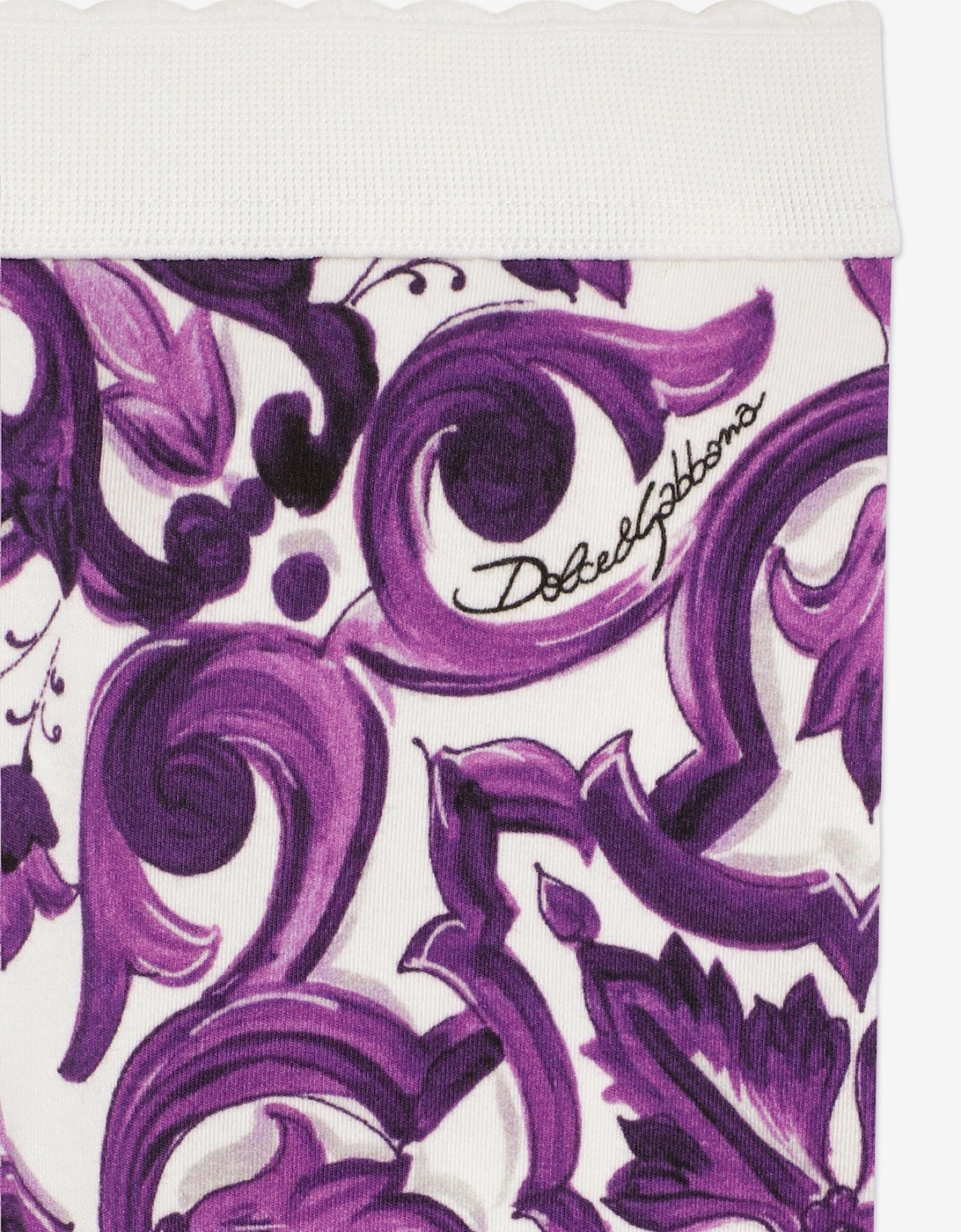 Baby Girls Majolica Print Leggings in Purple