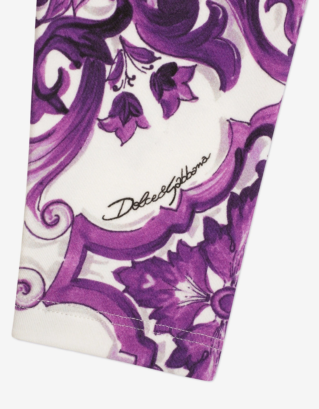 Baby Girls Majolica Print Leggings in Purple