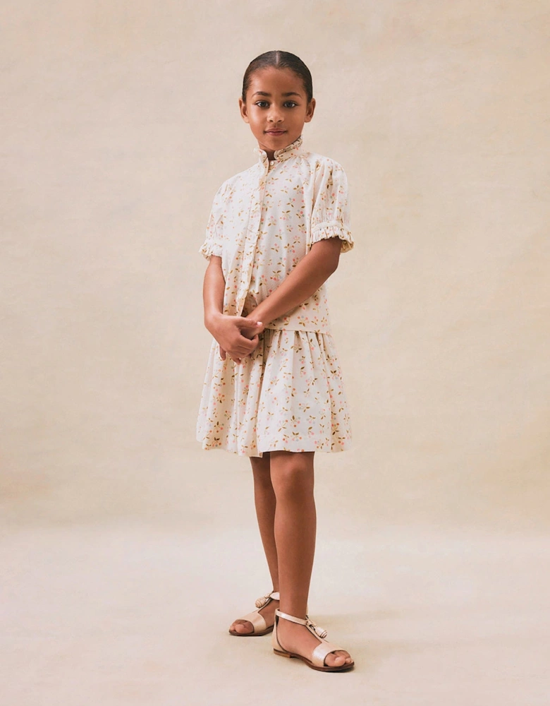 Girls Suzon Skirt in Ivory