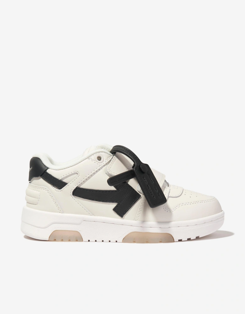 Kids Leather Out Of Office Straps Trainers in White